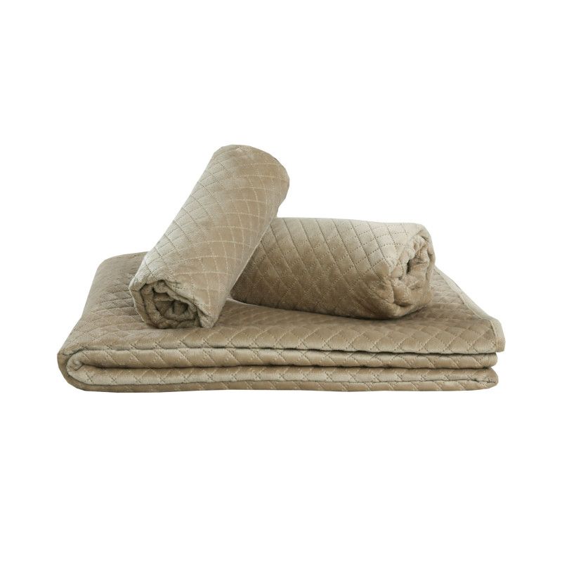Narzuta Velvet 160x210+2x70x170 Na Sofę i Fotele J. Brąz