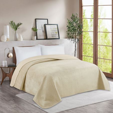 Narzuta Velvet 200x220 Na Łóżko Beżowa