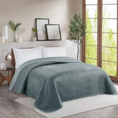 Narzuta Premium 170x210 Na Sofę Ciemno Szara Grey