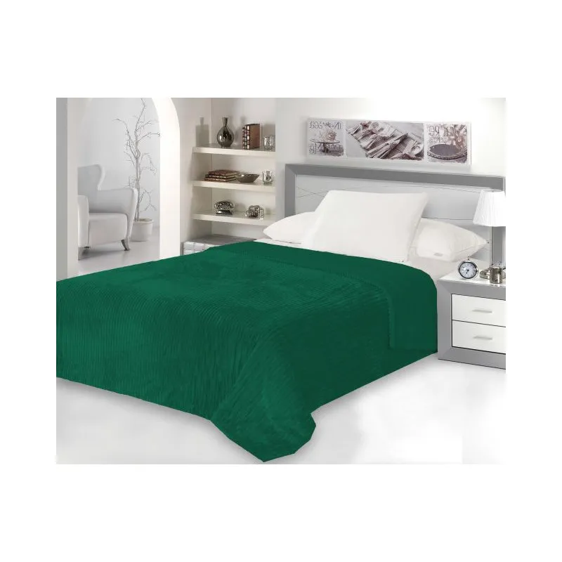 Koc Dwustronny Butelkowa Zieleń 160 x 200 Narzuta z Barankiem Koc Dwustronny Butelkowa Zieleń 160 x 200 Narzuta z Barankiem