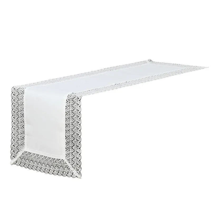 Bieżnik Amelia 50 x 100 Écru Z Koronką Gipiurową