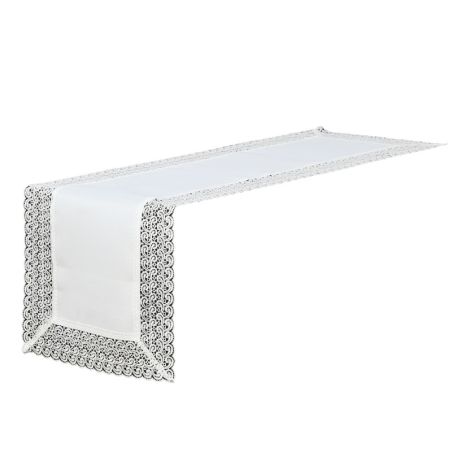 Bieżnik Amelia 50 x 100 Écru Z Koronką Gipiurową