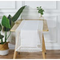 Bieżnik Amelia 50 x 100 Écru Z Koronką Gipiurową