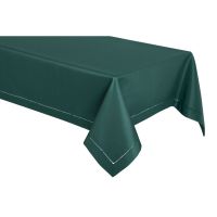 Obrus z mereżką 140x280 Ciemna Zieleń Prosty i Elegancki