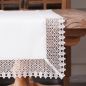 Kremowy Bieżnik 40x140 Z Szeroką Koronką Gipiurową Kremowy Bieżnik 40x140 Z Szeroką Koronką Gipiurową
