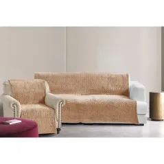 Brązowy Komplet Na Sofę i Fotele 160x210 2x70x160