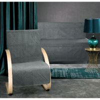 Narzuta Na Fotel  Velvet 70x160 Ciemno Szara