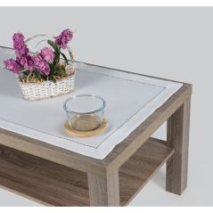 Serweta z mereżką 40x40 Biała Prosta i Elegancka