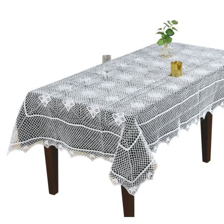 Obrus Szydełkowy 140x260 BIAŁY