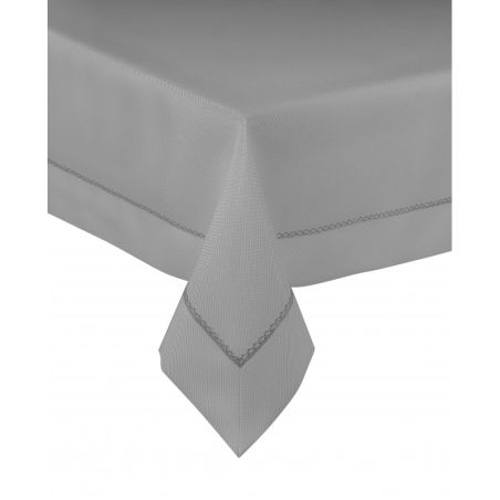 Elegancki Obrus 140 x 200 Szary z Gipiurą Silver
