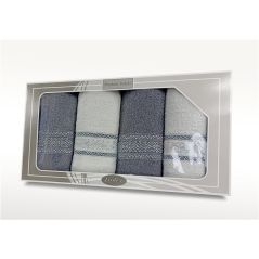 Komplet Frotex Gift 2 Iv Wzór 2 Biały-Grafit
