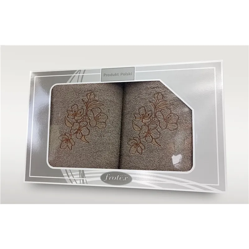 Komplet Frotex Gift 2 50,70 Wzór 1 Brąz
