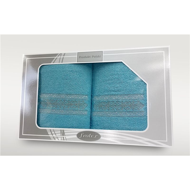 Komplet Frotex Gift 2 50,70 Wzór 2 Turkus
