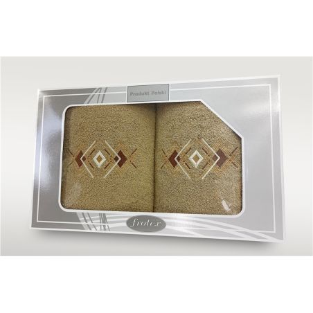 Komplet Frotex Gift 2 50,70 Wzór 4 Beż