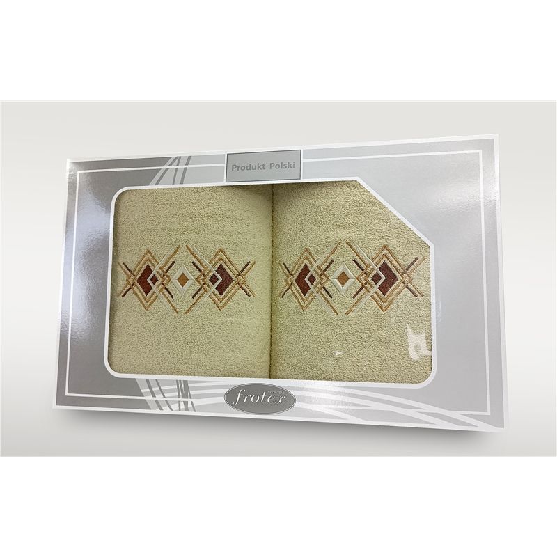 Komplet Frotex Gift 2 50,70 Wzór 4 Krem