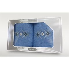 Komplet Frotex Gift 2 50,70 Wzór 4 Niebieski