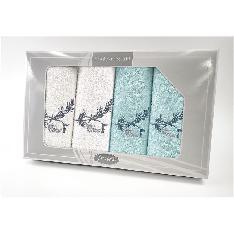 Komplet Frotex Gift Iv Wzór 1 Biały Aqua