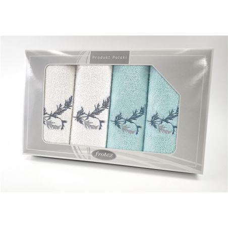Komplet Frotex Gift Iv Wzór 1 Biały Aqua
