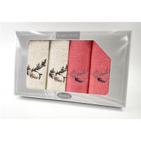 Komplet Frotex Gift Iv Wzór 1 Krem Koral