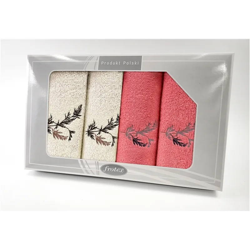 Komplet Frotex Gift Iv Wzór 1 Krem Koral Komplet Frotex Gift Iv Wzór 1 Krem Koral