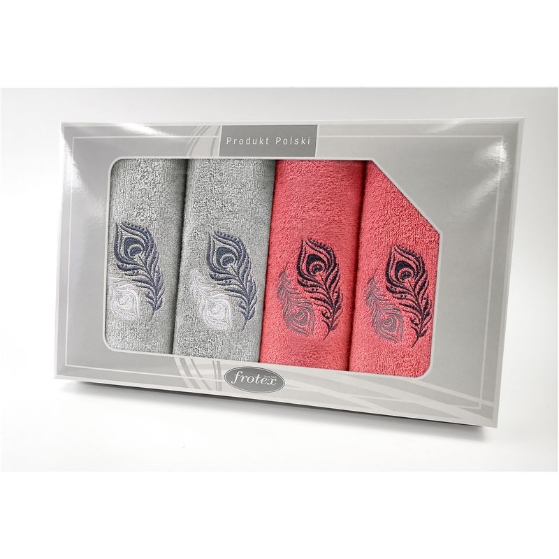 Komplet Frotex Gift Iv Wzór 2 J.popiel Koral