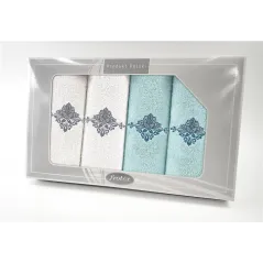 Komplet Frotex Gift Iv Wzór 3 Biały Aqua