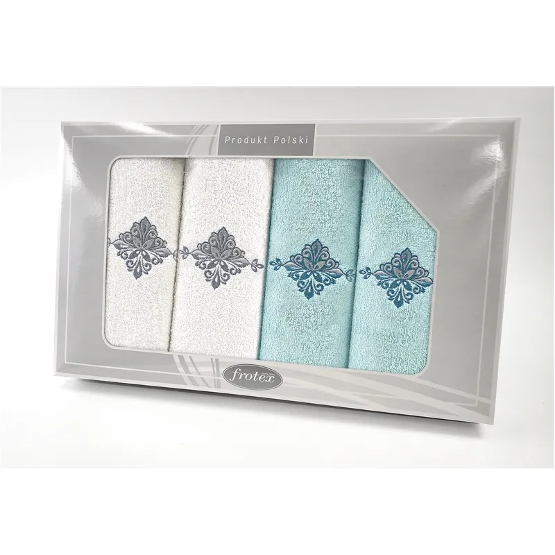 Komplet Frotex Gift Iv Wzór 3 Biały Aqua