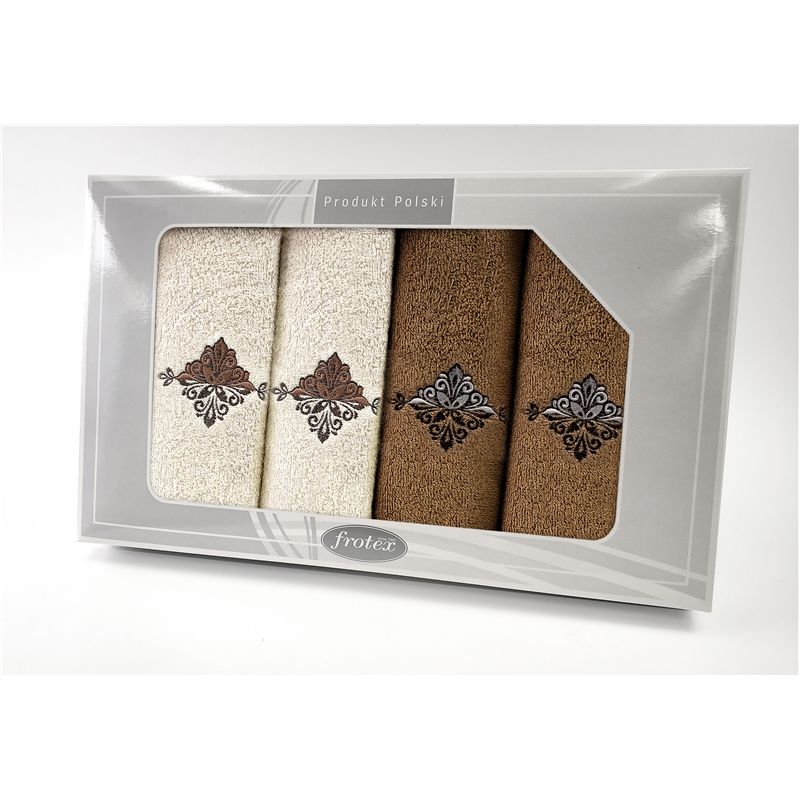 Komplet Frotex Gift Iv Wzór 3 Krem Beż