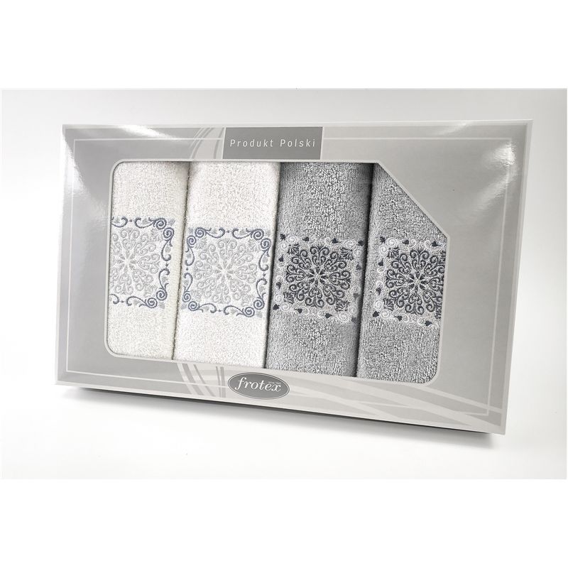 Komplet Frotex Gift Iv Wzór 4 Biały J.popiel