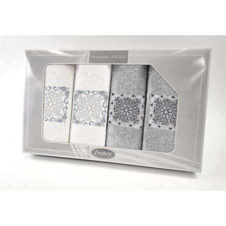 Komplet Frotex Gift Iv Wzór 4 Biały J.popiel