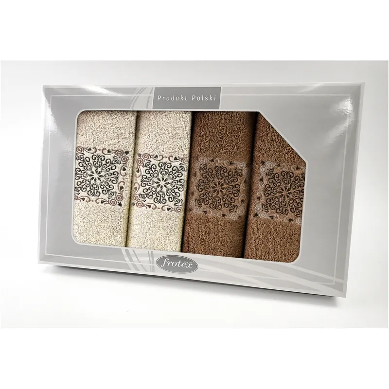 Komplet Frotex Gift Iv Wzór 4 Krem Beż