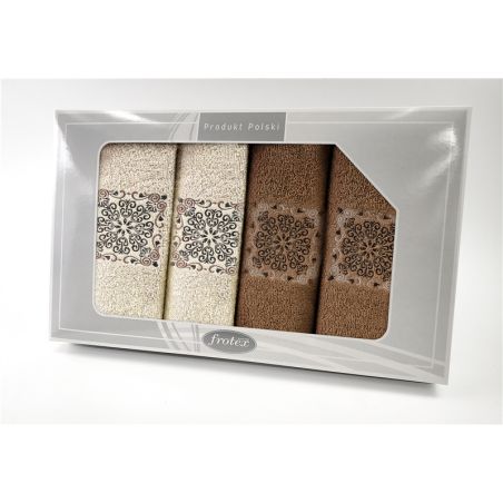 Komplet Frotex Gift Iv Wzór 4 Krem Beż