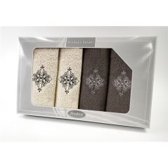Komplet Frotex Gift Iv Wzór 6 Krem Brąz