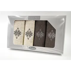 Komplet Frotex Gift Iv Wzór 6 Krem Brąz
