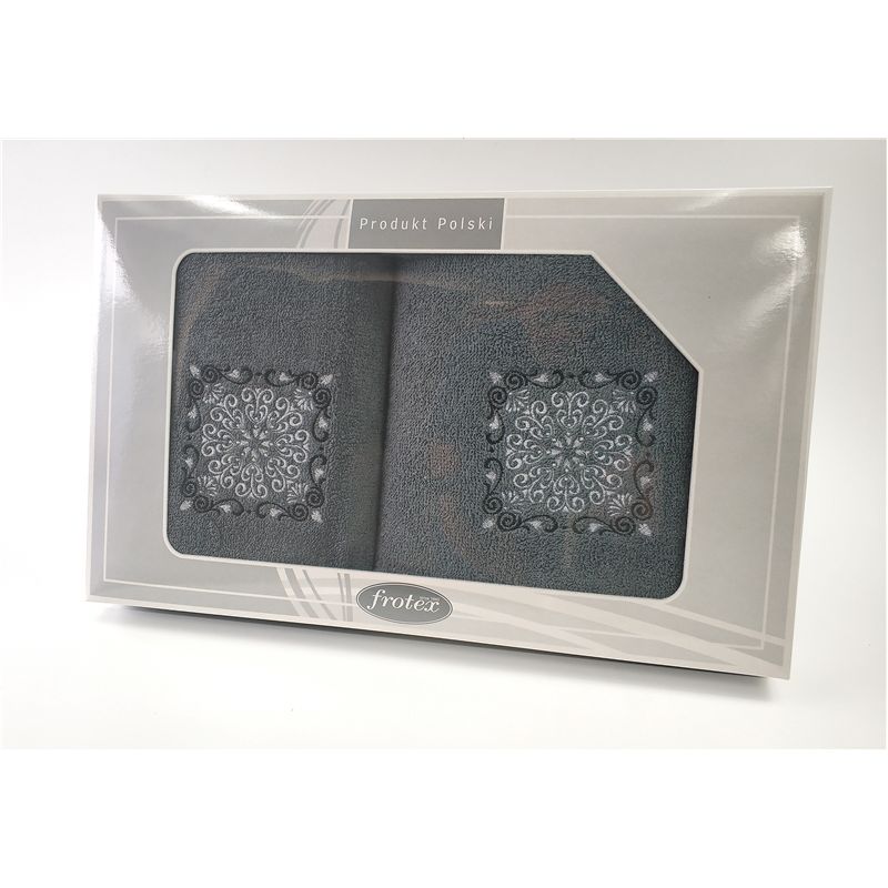 Komplet Frotex Gift 50,70 C.popiel Wzór 4