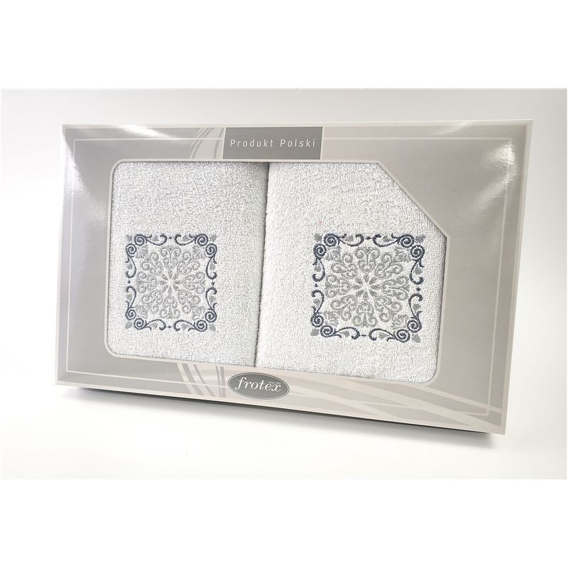 Komplet Frotex Gift 50,70 Biały Wzór 4