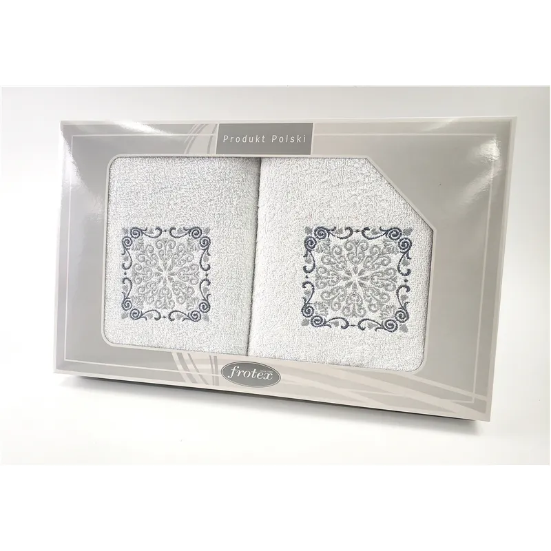 Komplet Frotex Gift 50,70 Biały Wzór 4