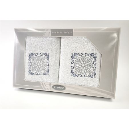 Komplet Frotex Gift 50,70 Biały Wzór 4