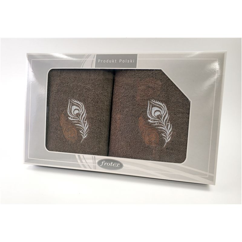 Komplet Frotex Gift 50,70 Brąz Wzór 2