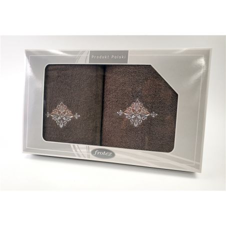 Komplet Frotex Gift 50,70 Brąz Wzór 3