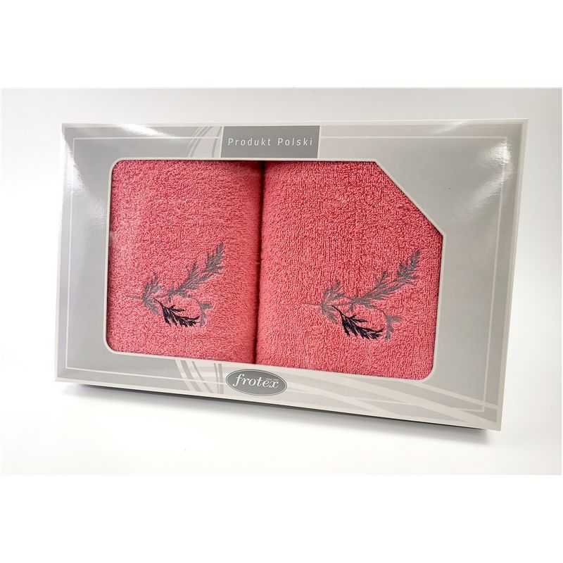 Komplet Frotex Gift 50,70 Koral Wzór 1
