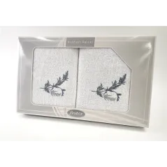 Komplet Frotex Gift 50,70 Biały Wzór 1