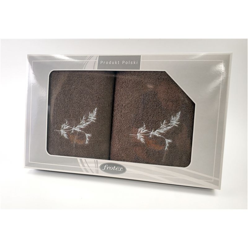 Komplet Frotex Gift 50,70 Brąz Wzór 1