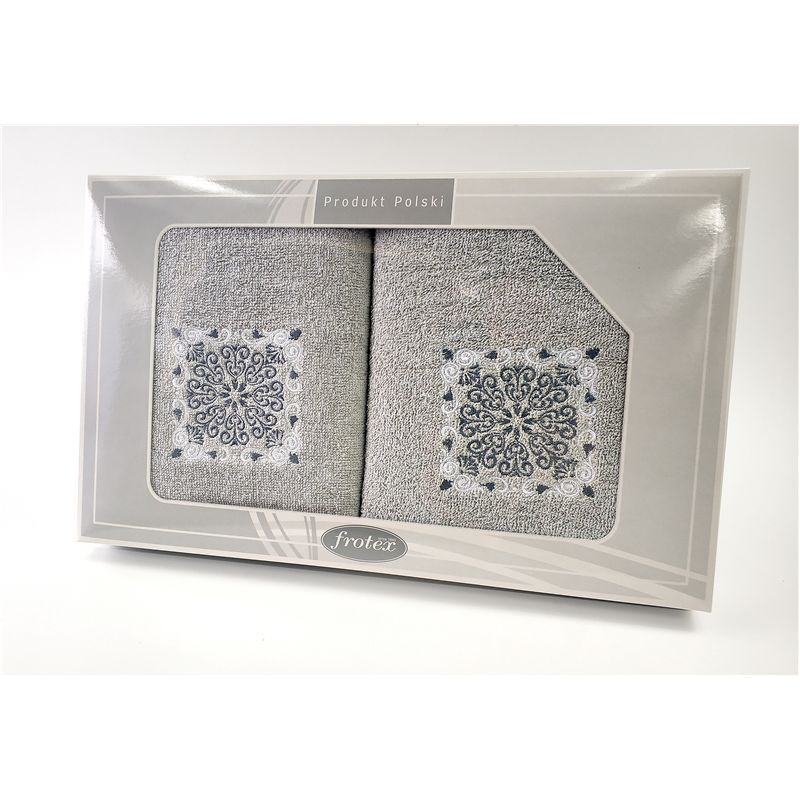 Komplet Frotex Gift 50,70 Popiel Wzór 4