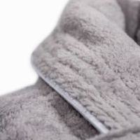 Szlafrok szary z białą lamówką XXL