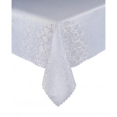 Obrus Plamoodporny Biały 140 x 200 Ornament Pnącza