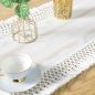 Biały Obrus Scandi 140x200 Styl Boho, Piękna Gipiura