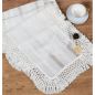 Biała Serweta Scandi 40x70 Styl Boho Piękna Gipiura