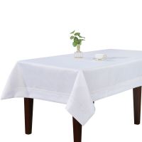 Biały Obrus VIKI 140x350 Z Lamówką Gipiurową