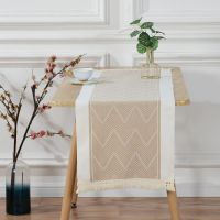 Bogato Tkany Obrus 110x160 Zygzak W Stylu Boho